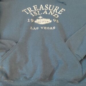 Jerzees Blue Sweatshirt with White Print